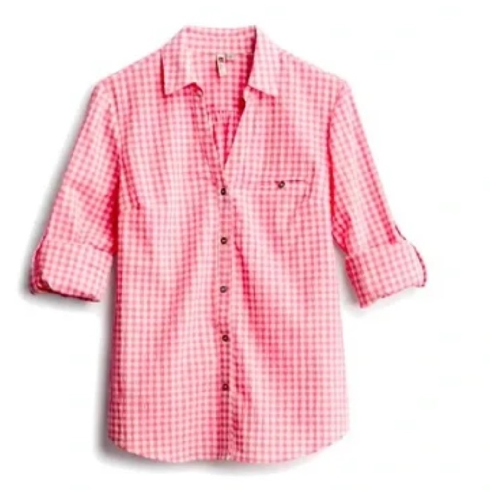 EUC KUT FROM THE KLOTH Feena Button Down Textured Blouse